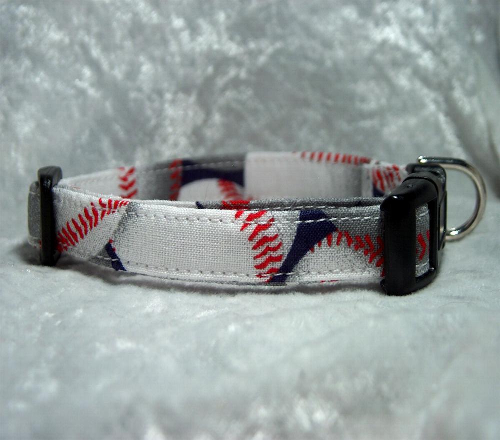 Baseballs Lets Play! Dog collar